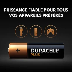 Pile Duracell Plus alcaline AA 1,5 Volts, LR06 - Lot de 8^Gifi New