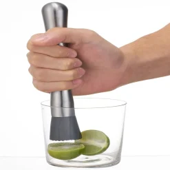 Gifi Préparation Culinaire^Pilon à cocktail denté inox gris et noir