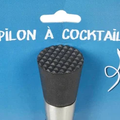 Gifi Préparation Culinaire^Pilon à cocktail denté inox gris et noir
