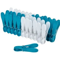 Outlet Pince à linge blanche et bleue plastique opaque x24 Entretien Du Linge