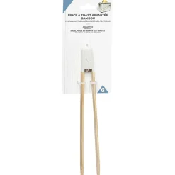 Gifi Préparation Culinaire^Pince à toast aimantée en bambou