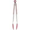 Gifi Préparation Culinaire^Pince à viande en inox plastique rouge gris