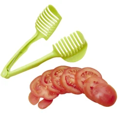 Gifi Préparation Culinaire^Pince découpe légumes plastique vert L18,5cm