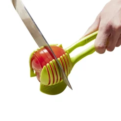 Gifi Préparation Culinaire^Pince découpe légumes plastique vert L18,5cm