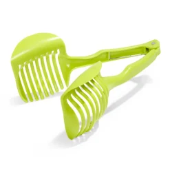 Gifi Préparation Culinaire^Pince découpe légumes plastique vert L18,5cm