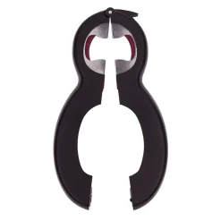 Gifi Préparation Culinaire^Pince multifonction 6en1 ouvre bouteille et bocal noir et rouge