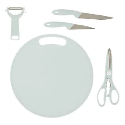 Gifi Préparation Culinaire^Planche à découper + 4 ustensiles de cuisine