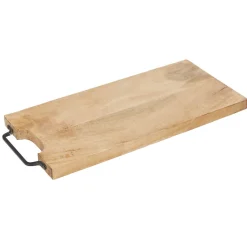 Gifi Préparation Culinaire^Planche à découper bois avec poignée métal
