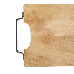 Gifi Préparation Culinaire^Planche à découper bois avec poignée métal