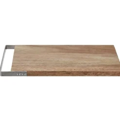 Gifi Préparation Culinaire^Planche à découper en acacia avec poignée inox