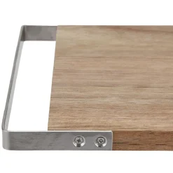 Gifi Préparation Culinaire^Planche à découper en acacia avec poignée inox