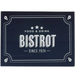 Gifi Préparation Culinaire^Planche à découper en verre design Bistrot noir blanc