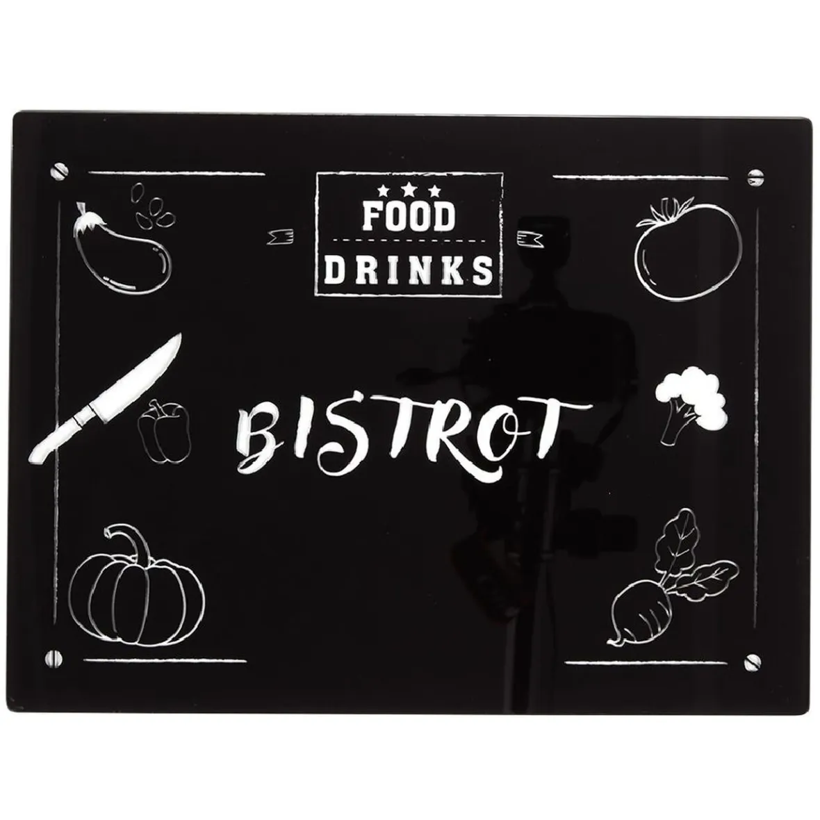 Gifi Préparation Culinaire^Planche à découper en verre noir