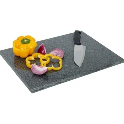 Gifi Préparation Culinaire^Planche à découper granit gris 30x20x1,5cm