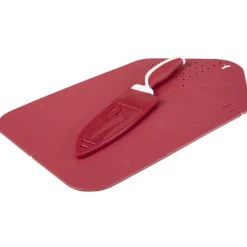 Gifi Préparation Culinaire^Planche à découper pliable 3 en 1 avec couteau inox