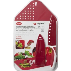 Gifi Préparation Culinaire^Planche à découper pliable 3 en 1 avec couteau inox