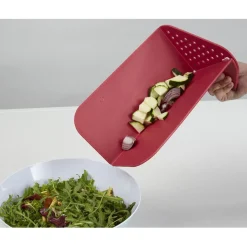 Gifi Préparation Culinaire^Planche à découper pliable 3 en 1 avec couteau inox