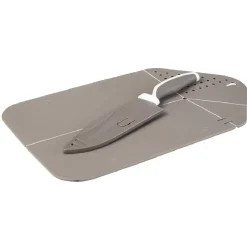 Gifi Préparation Culinaire^Planche à découper pliable 3 en 1 avec couteau inox