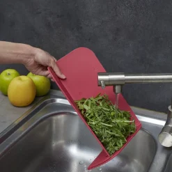 Gifi Préparation Culinaire^Planche à découper pliable 3 en 1 avec couteau inox