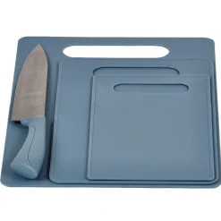 Gifi Préparation Culinaire^Planche à découper X 3 et couteau du chef inox