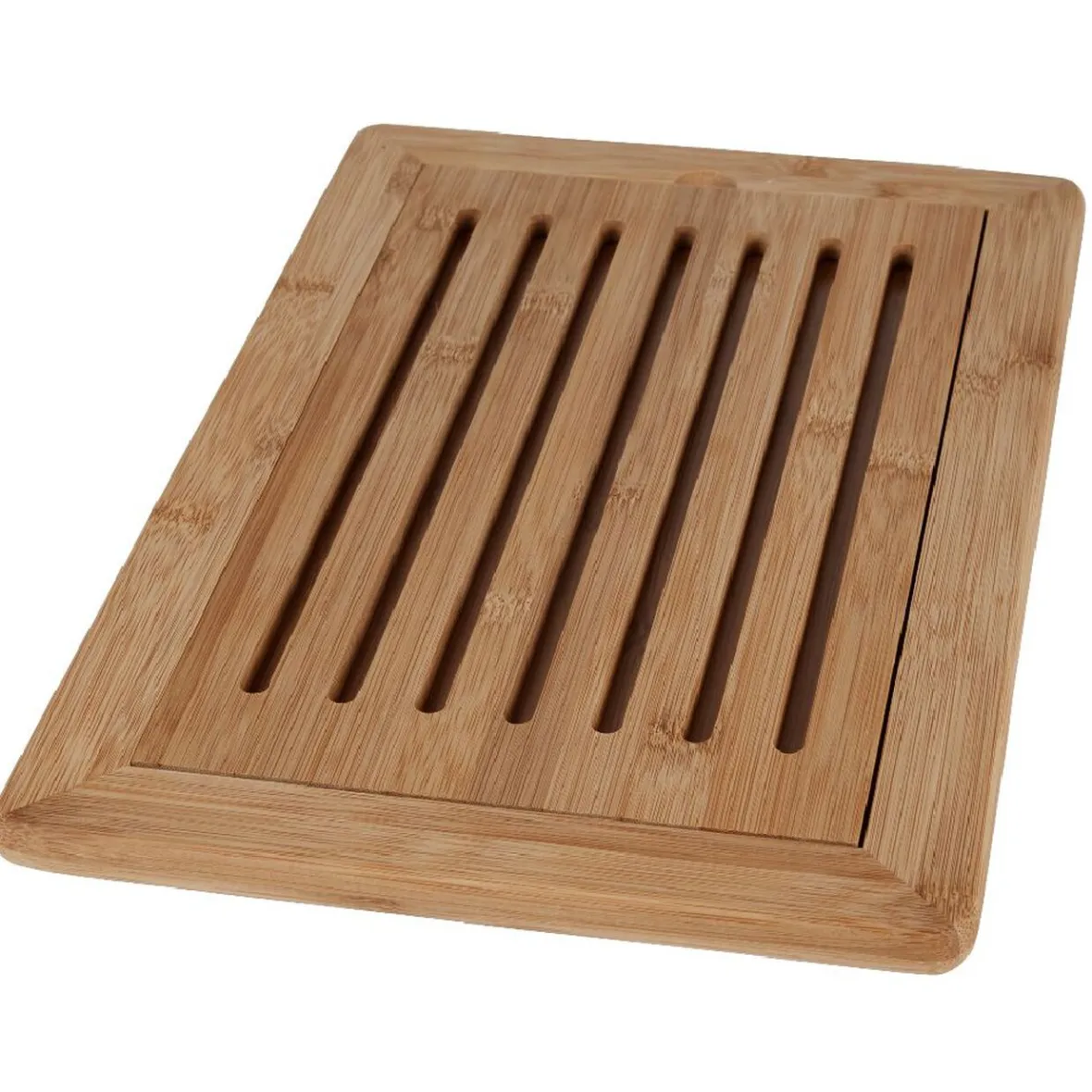 Gifi Préparation Culinaire^Planche à pain en bambou avec récupérateur de miettes 38x34x H1,5cm