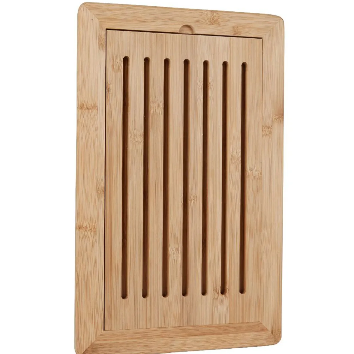 Gifi Préparation Culinaire^Planche à pain en bambou avec récupérateur de miettes 38x34x H1,5cm