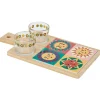 Gifi Préparation Culinaire^Planche de présentation apéritif bambou avec 2 ramequins 32x17x1cm