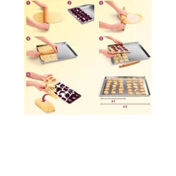 Gifi Préparation Culinaire^Plaque emporte pièce Metaltex x18 forme coeur bouche couronne