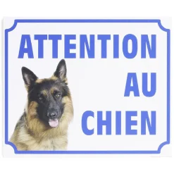 Plaque signalétique "Attention au chien" - 24x20 cm^Gifi Best