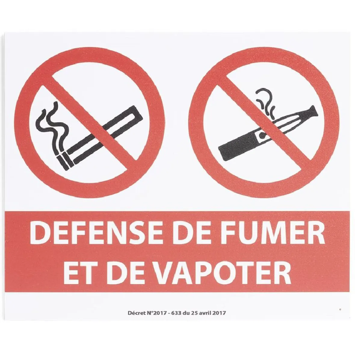 Plaque signalétique "Défense de fumer et de vapoter" - 24x20 cm^Gifi Hot