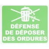 Plaque signalétique "Défense de déposer des ordures" - 24x20 cm^Gifi Sale