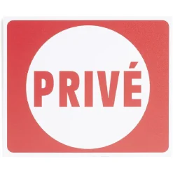 Plaque signalétique "Privé" - 24x20 cm^Gifi New