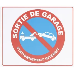 Plaque signalétique "Stationnement interdit, sortie de garage" 24x20cm^Gifi Best