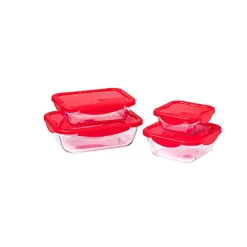 Gifi Conservation Alimentaire^Plat à four avec couvercle hermétique Ô Cuisine 21x21 cm