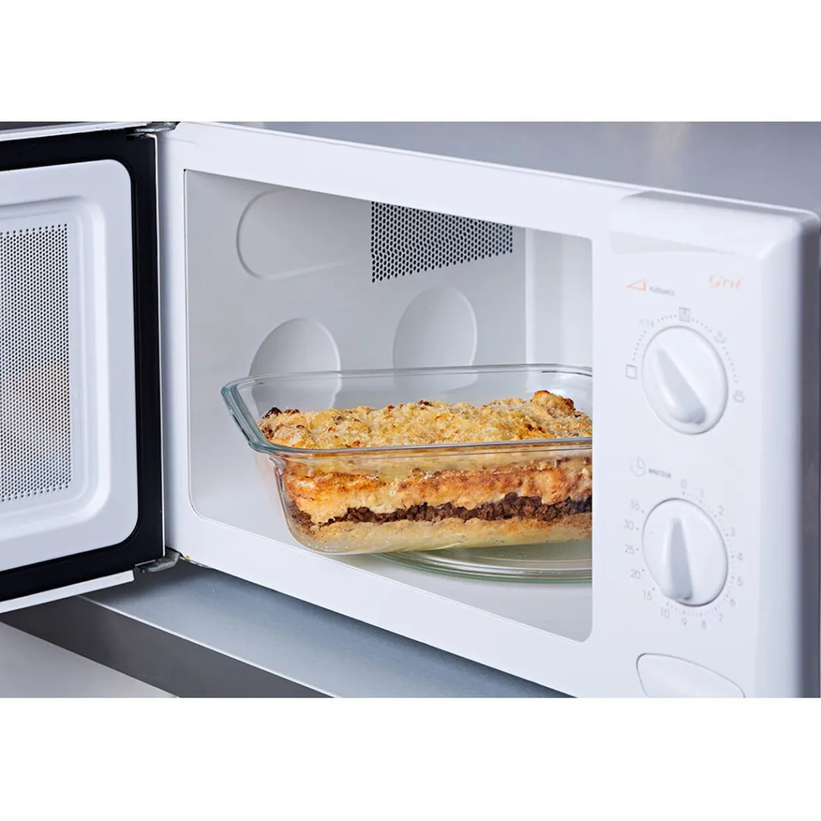 Gifi Conservation Alimentaire^Plat à four avec couvercle hermétique Ô Cuisine 21x21 cm