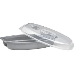 Gifi Petit Électroménager^Plat de cuisson 2 compartiments spécial micro-ondes