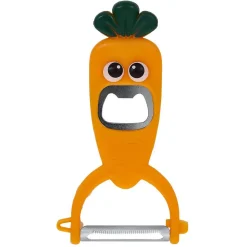 Gifi Préparation Culinaire^Éplucheur décapsuleur forme carotte orange L13,5cm