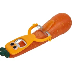 Gifi Préparation Culinaire^Éplucheur décapsuleur forme carotte orange L13,5cm