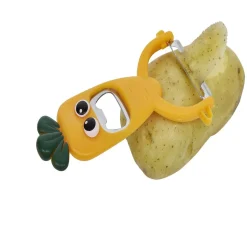 Gifi Préparation Culinaire^Éplucheur décapsuleur forme carotte orange L13,5cm