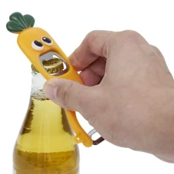 Gifi Préparation Culinaire^Éplucheur décapsuleur forme carotte orange L13,5cm