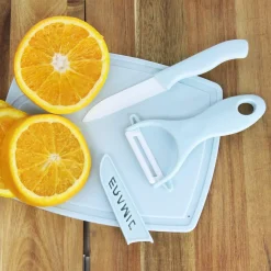 Gifi Préparation Culinaire^Éplucheur et couteau avec protection inscription ajourée Ceramic