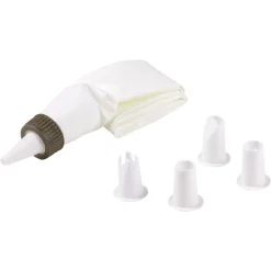 Gifi Préparation Culinaire^Poche à douille 5 embouts blanc et gris