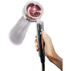 Pommeau de douche bouton start/stop tête inclinable et pivotante^Gifi Clearance