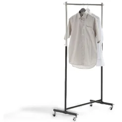 Sale Portant à vêtements noir sur roulettes Rangement
