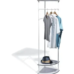 Sale Portant vêtements d'angle blanc Rangement