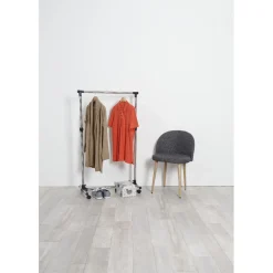 Sale Portant vêtements tube simple noir Rangement