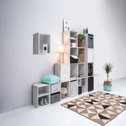 Sale Porte Box Cube bois blanc Rangement