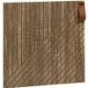 Best Porte Box Cube 32,2x32,2x1,2cm bois sculpté marron Rangement