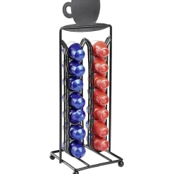 Gifi Rangement De Cuisine^Porte capsules à café en métal design tasse noir