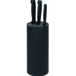 Gifi Rangement De Cuisine^Porte couteaux plastique noir Ø11xH22,5cm
